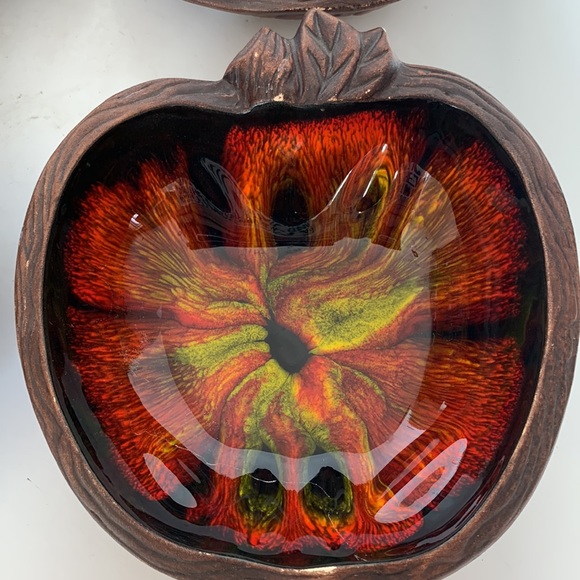 4 California Sequoia Ware Art Pottery Apple Bowls 801B USA - Picture 3 of 6